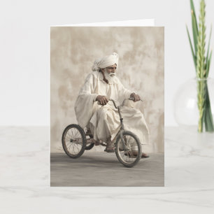 Indiase traditionele kleding rijden driewieler