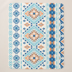 Indiase tribal tapijt Ornament Patroon Sherpa Deken