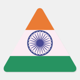Indiase Tricolor Tiranga Driehoek Sticker