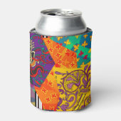 Indiase Turkse feestelijke patchwork Mandala Blikjeskoeler (Blikje Voorkant)