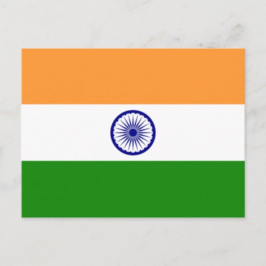 Indiase vlag briefkaart (Voorkant)