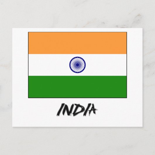 Indiase vlag briefkaart (Voorkant)