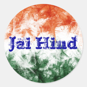 Indiase vlag Jai Hind Ronde Sticker