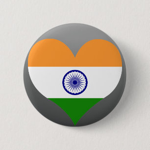 Indiase vlag kopen ronde button 5,7 cm