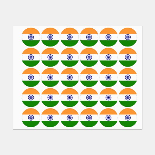 Indiase vlag labels (Vel)