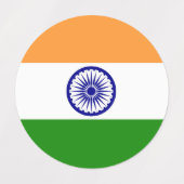 Indiase vlag labels (Design 2)