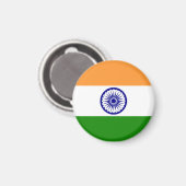 Indiase vlag magneet (Voorkant / Achterkant)