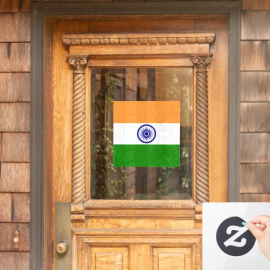 Indiase vlag raamsticker (Huis Deur)