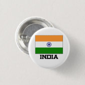 Indiase vlag ronde button 3,2 cm (Voorkant /achterkant)