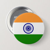 Indiase vlag ronde button 7,6 cm (Voorkant /achterkant)