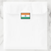 Indiase vlag ronde sticker (Tas)