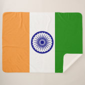 Indiase vlag sherpa deken (Voorkant (horizontaal))