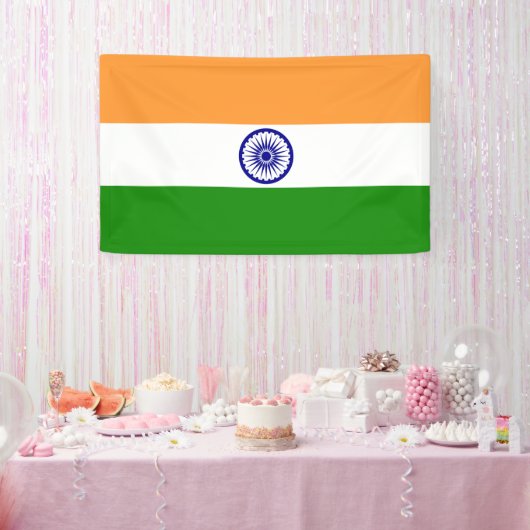 Indiase vlag spandoek (Feest)
