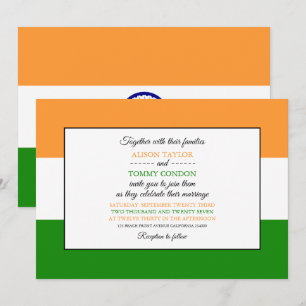 Indiase vlag, vlag van India bruiloft Kaart