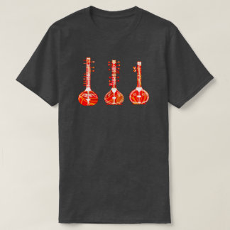 Indiase volksmuziekinstrumenten Sitar Veena Tanpur T-shirt