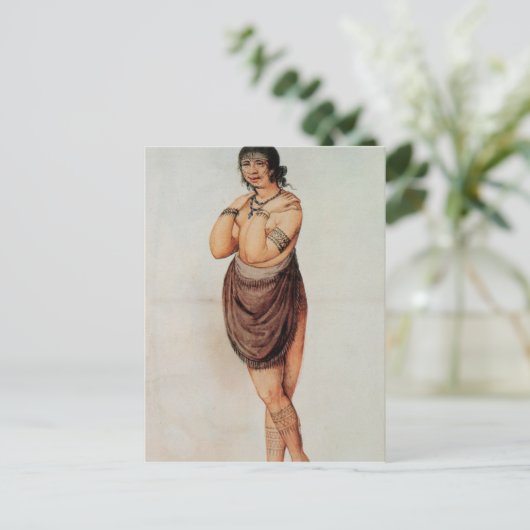 Indiase vrouw briefkaart (Staand voorkant)