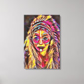 Indiase vrouw canvas afdruk (Voorkant)