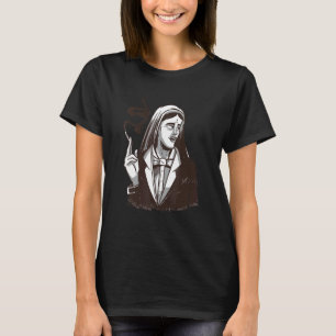 Indiase vrouw roken sigaret t-shirt