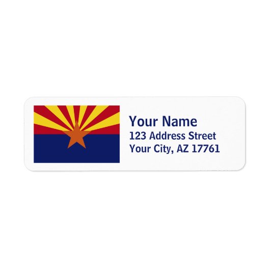 Indicateur Arizona Retourner l'adresse Étiquettes (Devant)