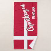 Indicateur Danemark du texte personnalisé (Serviette de bain)