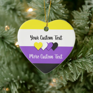 Indicateur de fierté non binaire avec ornement te