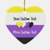 Indicateur de fierté non binaire avec ornement tex (Dos)