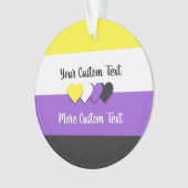 Indicateur de fierté non binaire avec texte (devant)