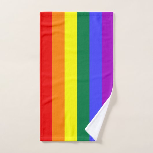 Indicateur de la fierté arc-en-ciel (Serviette à main)