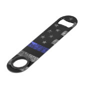 Indicateur de la ligne bleue mince de la police (Dos Angle)