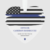 Indicateur de ligne bleue mince de l'officier de p (devant)