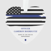 Indicateur de ligne bleue mince de l'officier de p (dos)