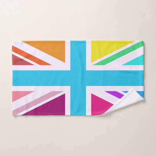 Indicateur/Union Jack multicolore (Serviette à main)