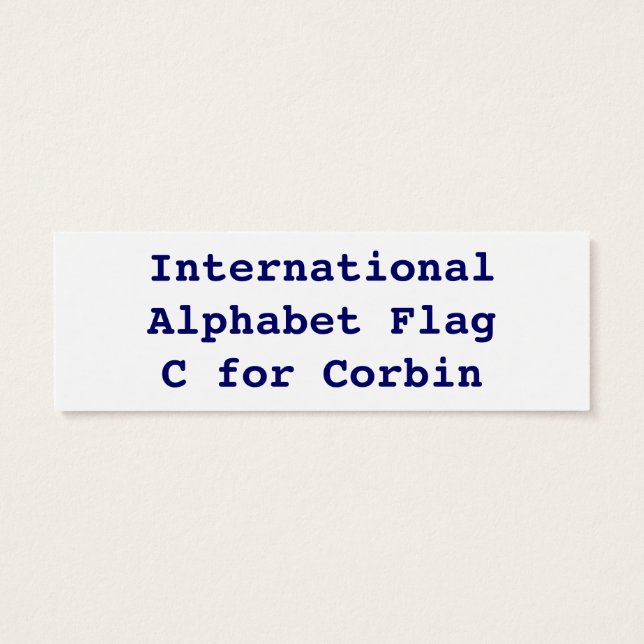 Indicateurs alphabétiques internationaux C (Dos)