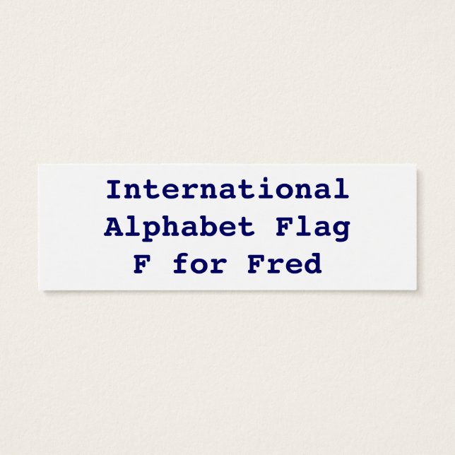 Indicateurs alphabétiques internationaux F (Dos)