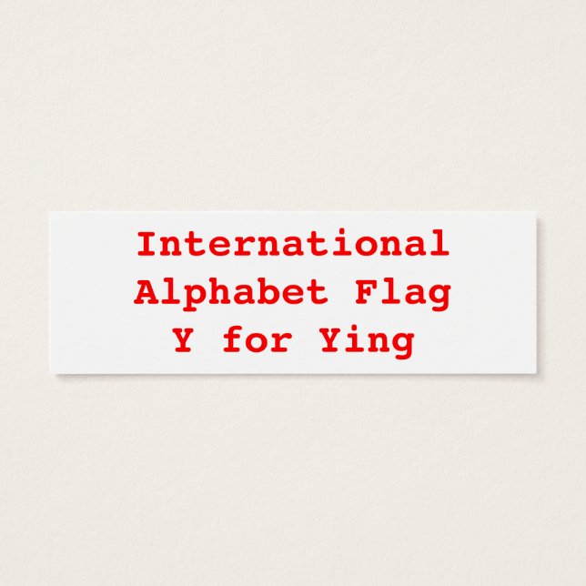 Indicateurs alphabétiques internationaux Y (Dos)