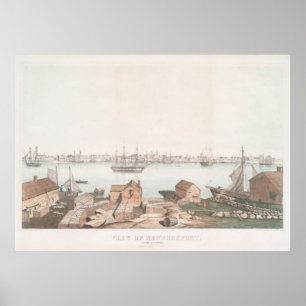 indicatief Uitzicht van Newburyport MA (1846) Poster