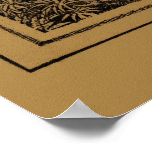 indicatieve kaart van Florida (1912) - Tan Poster (Hoek)