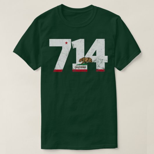 Indicatif régional 714 Anaheim California TShirt 2 (Design devant)