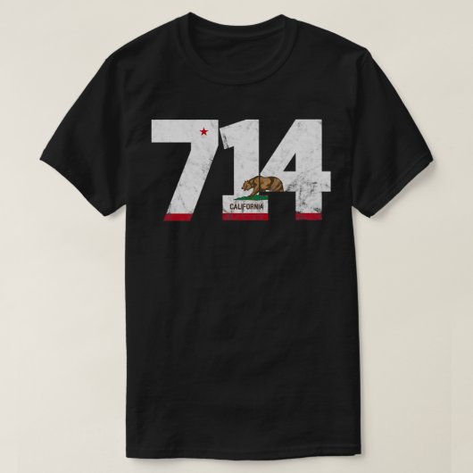 Indicatif régional 714 Anaheim California TShirt 3 (Design devant)