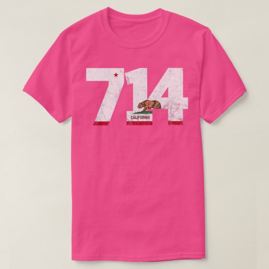 Indicatif régional 714 Anaheim California TShirt 6 (Design devant)