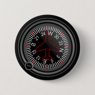 Indicator rubriek vliegtuig ronde button 5,7 cm