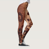 "Indice de Symbole Aztèque Brown foncé" Leggings d (Droite)