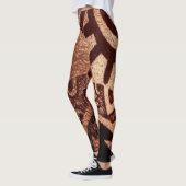 "Indice de Symbole Aztèque Brown foncé" Leggings d (Gauche)