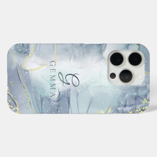 Indicolite Gold Glitter Waterverf  Case-Mate iPhone Case (Achterkant (horizontaal))