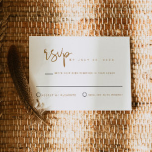 INDIE Bohemian Beige Terracotta Wedding Carte RSVP