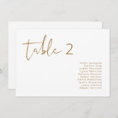 INDIE Bohemian Burnt Oranje Table Seating Kaart (Voorkant / Achterkant)