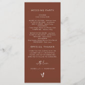 INDIE Bohemian Earth Toned Beige Wedding Programme (Dos)