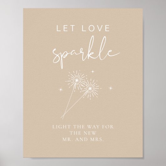 INDIE Bohemian Wedding Sparkler stuurt Poster uit (Voorkant)