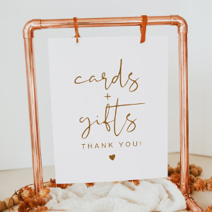 INDIE Boho Burnt Oranje Cards & Gifts Sign Poster