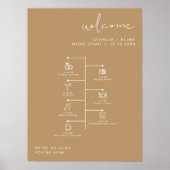 INDIE Boho Earth Tone Mariage Icon Timeline Poster (Devant)